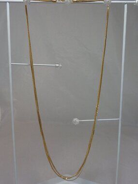 Vintage Trifari Multistrand 6 Strand Goldtone Chain Necklace 30"